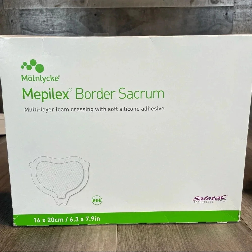 Molnlycke Mepilex Border Sacrum Silicone Foam Dressing • New in BOX!